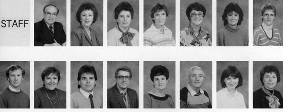St Philips School Staff  Year 1987-88
